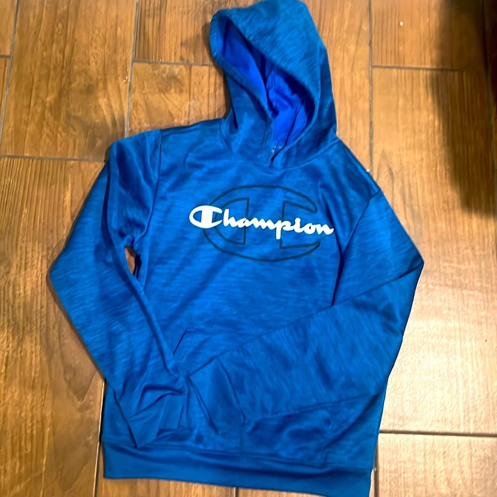 Boys Champion side 14/16 blue hoodie sweater